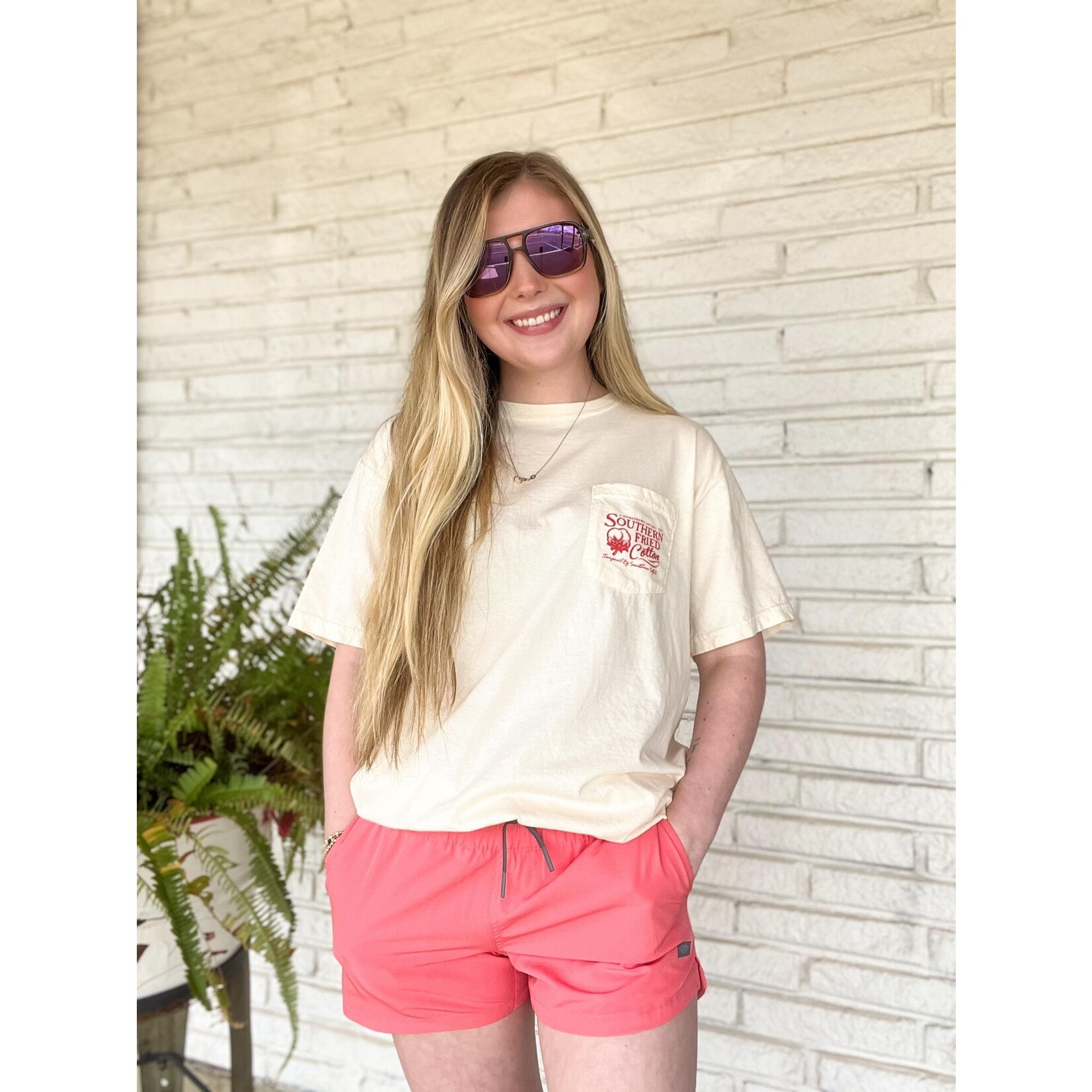 Southern Fried Cotton Southern Fried Cotton Women's Long Live Cowgirls S/S TEE Shirt