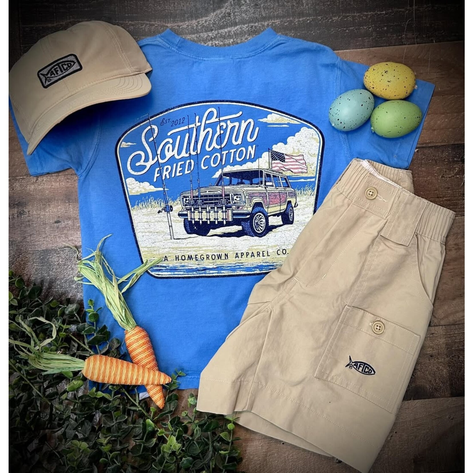 Southern Fried Cotton Southern Fried Cotton Youth Surf Fishing S/S TEE Shirt