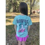Southern Fried Cotton Southern Fried Cotton Youth Girls Howdy Boots S/S TEE Shirt