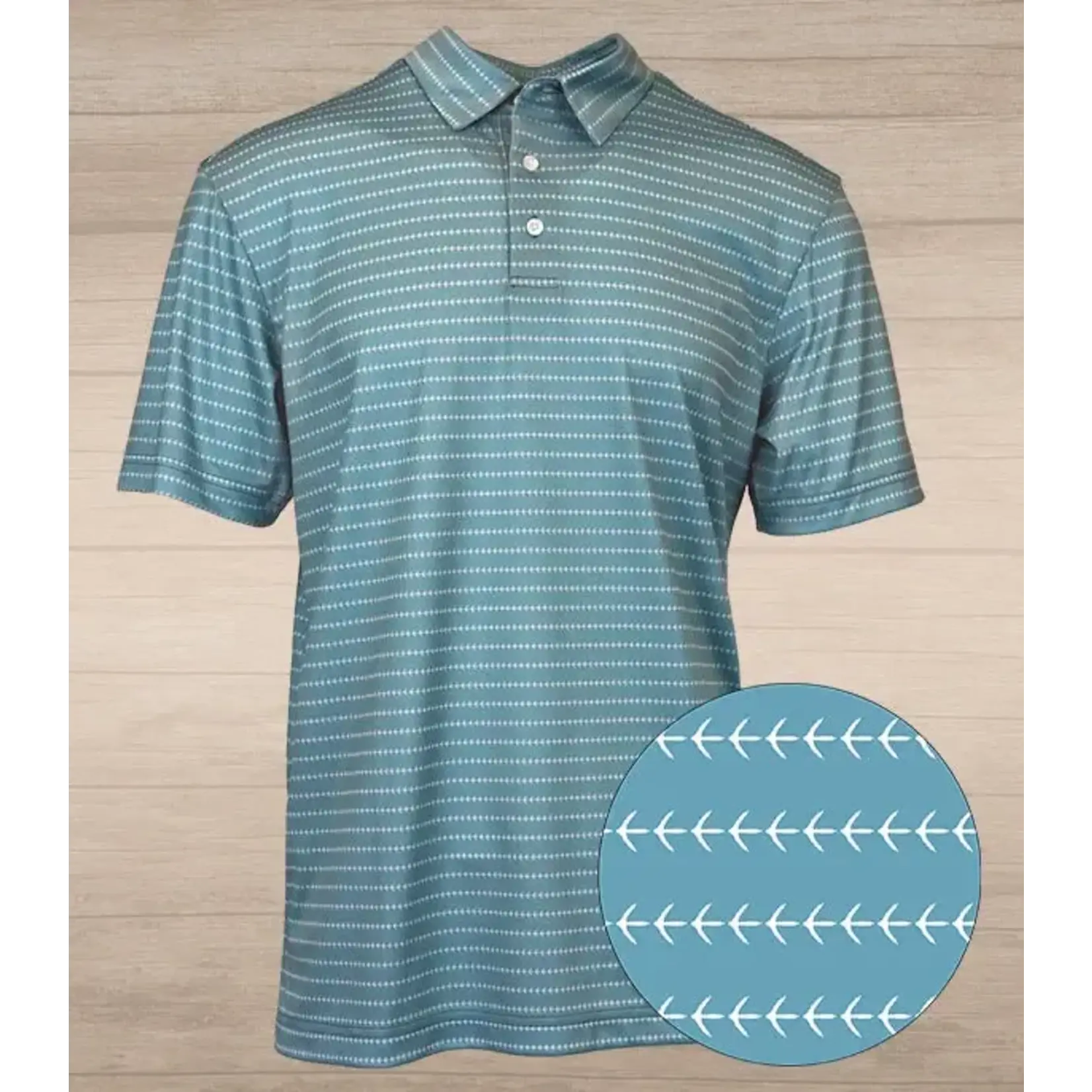 Struttin' Cotton Struttin' Cotton Turkey Track Polo Shirt