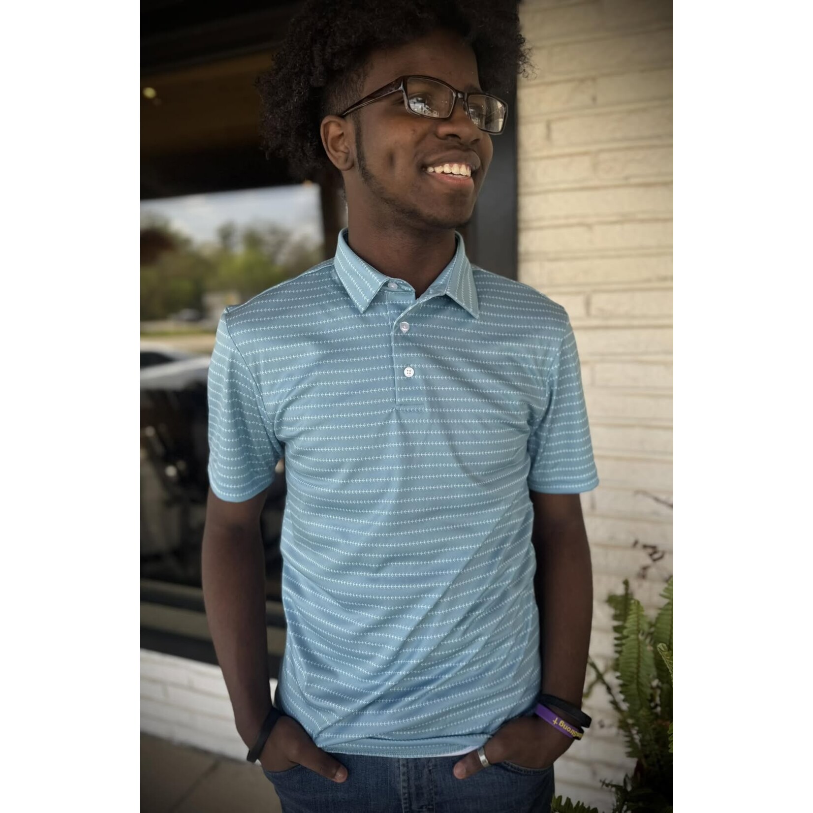 Struttin' Cotton Struttin' Cotton Turkey Track Polo Shirt