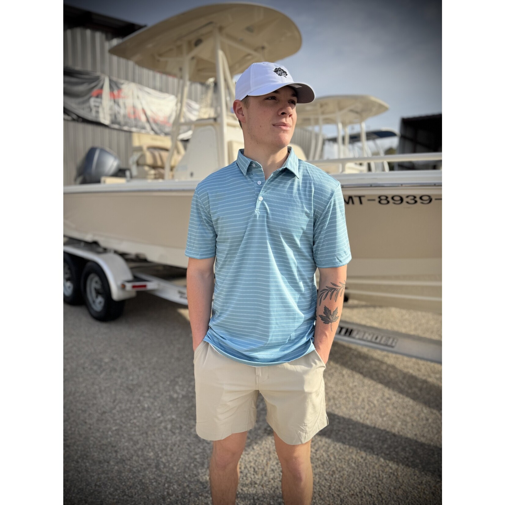 Struttin' Cotton Struttin' Cotton Turkey Track Polo Shirt