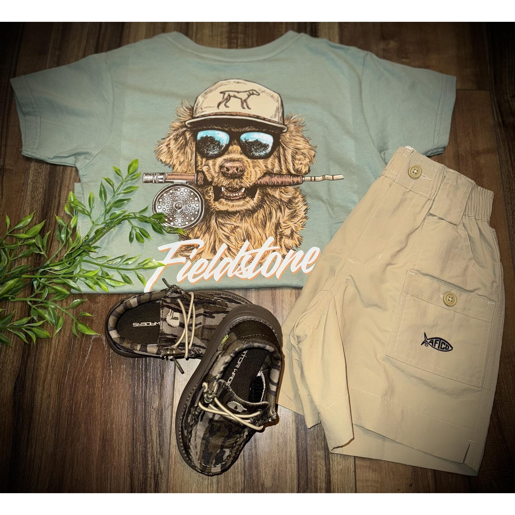 Fieldstone Fieldstone Outdoors Youth Bay Retriever Reel S/S TEE Shirt