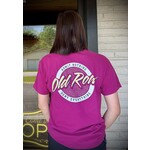 OLD ROW Old Row Outdoors Women's Boysenberry Circle Logo W Light Lavender/Green Pocket S/S TEE Shirt