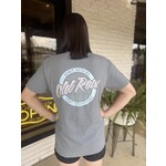 OLD ROW Old Row Outdoors Women's Grey Circle Logo W Mint/Pink Pocket S/S TEE Shirt