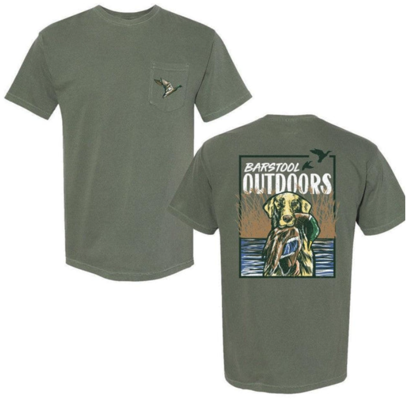 OLD ROW Barstool Outdoors Duck Hunt Pocket S/S TEE Shirt