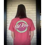 OLD ROW Old Row Outdoors Women's Circle Logo Watermelon W Mint/Raspberry Pocket S/S TEE Shirt