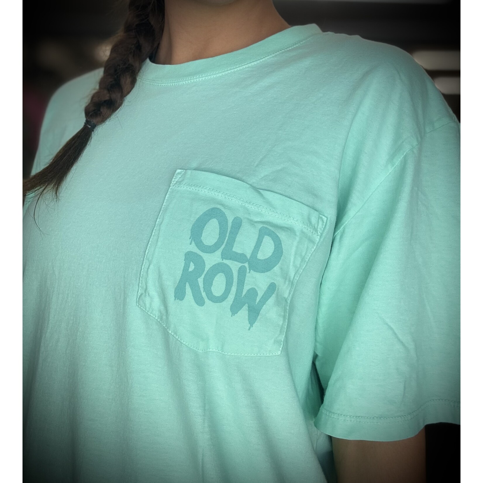 OLD ROW Old Row Outdoors Women's The Smiley Face 2.0 Pocket S/S TEE Shirt