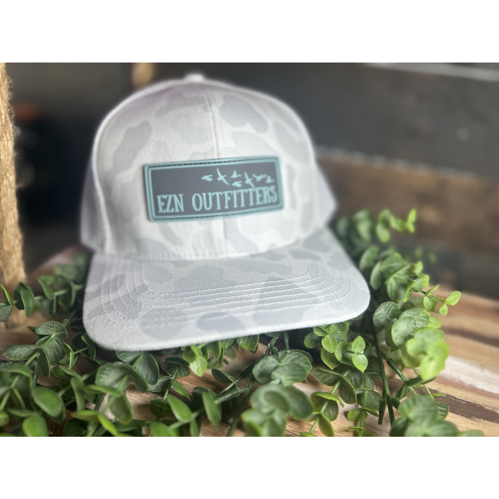 EZN Outfitters EZN Outfitters Blue/Grey Rubber Patch Snapback Hat