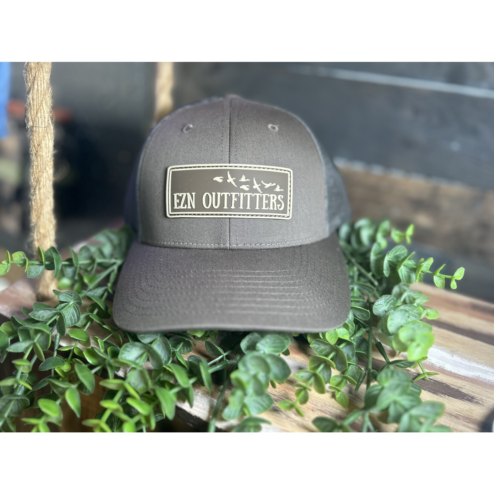 EZN Outfitters EZN Outfitters Brown Rubber Patch Logo Snapback Hat