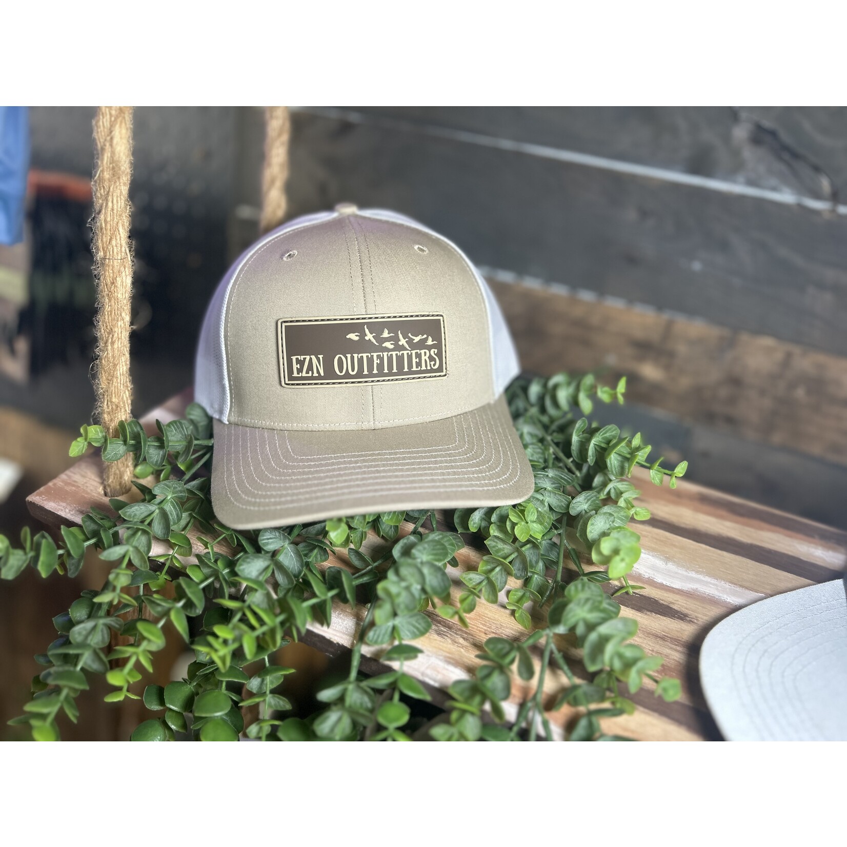 EZN Outfitters EZN Outfitters Brown Rubber Patch Logo Snapback Hat