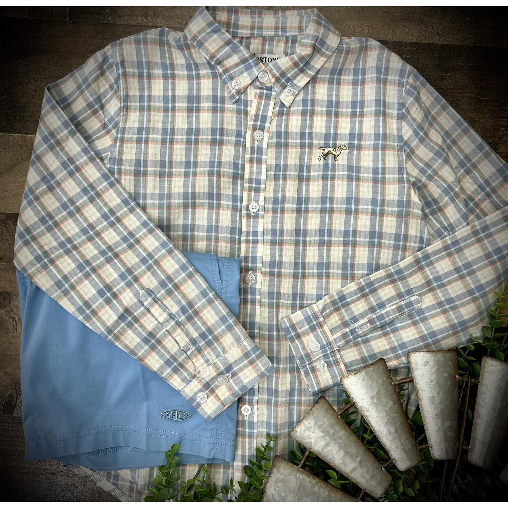 Fieldstone Fieldstone Outdoors Youth Stapleton Button Down L/S Shirt