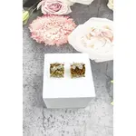 FAIRE Earrings Cushion Cut Glitter Epoxy Stud Earrings