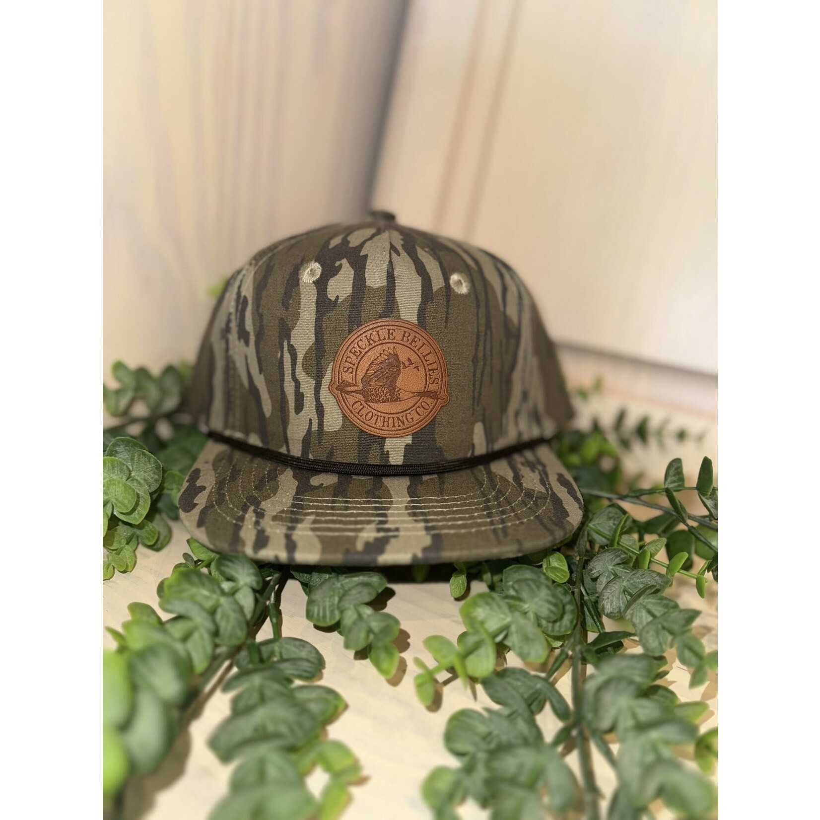 Speckle Bellies Speckle Bellies Youth Circle Leather Patch Rope Snapback Hat