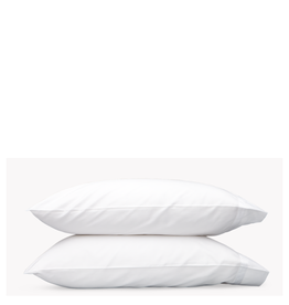 Matouk Nocturne Standard Pillow Case - White
