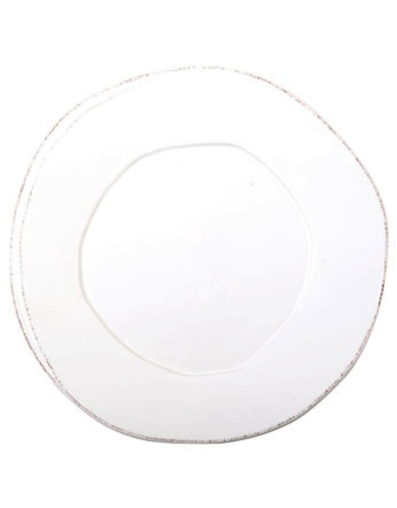 Vietri Lastra European Dinner Plate - White