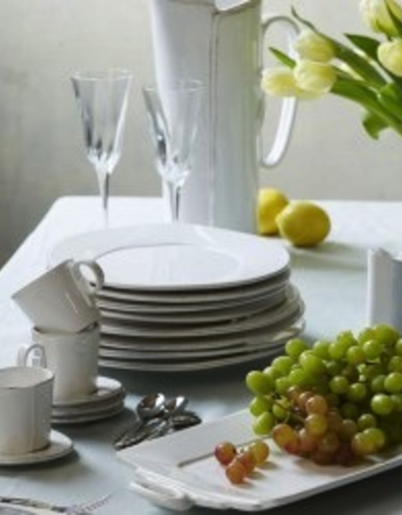 Vietri Lastra European Dinner Plate - White