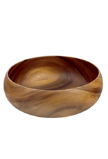 Round Acacia Wood Bowl  - 16”D