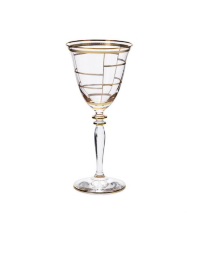 Vietri Elegante Wine Glasses - Grid - Discontinued