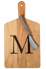 Initial Maple Cheese Board w/ Spreader-L