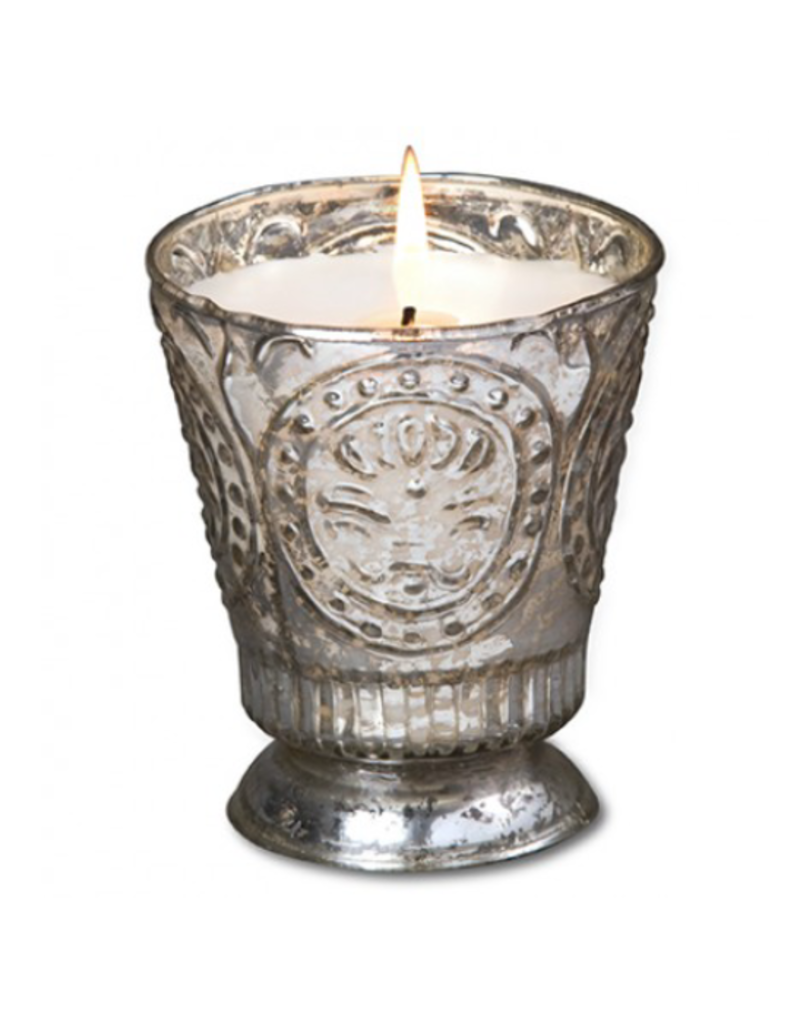 Himalayan Trading Post Fleur de Lys Candle - Silver Tumbler - Ginger Patchouli
