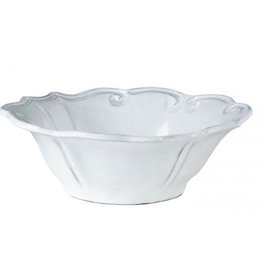 Vietri Incanto Baroque Cereal Bowl - White - 7.5'' D