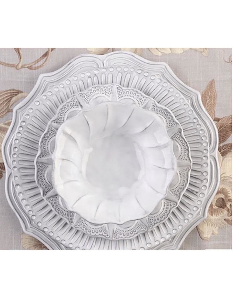 Vietri Incanto Baroque Service Plate/Charger - White