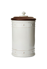 Juliska Berry and Thread 10'' Canister with Wooden Lid - Whitewash