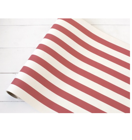 Red Classic Stripe Paper Table Runner - 20"x25'