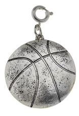 Basketball Charm - Silver