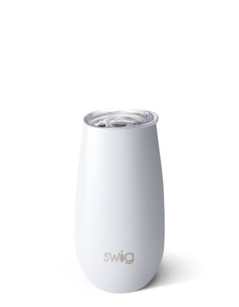 Swig Swig 6oz Stemless Flute - Shimmer Diamond White