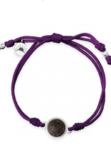 Dune Jewelry Touch the World Purple Cord Bracelet - Conch Shell