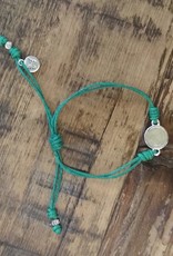 Dune Jewelry Touch the World Green String Bracelet - Crescent Beach