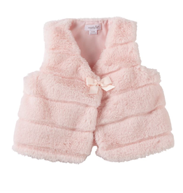 Infant Pink Fur Vest - 9-12 Months