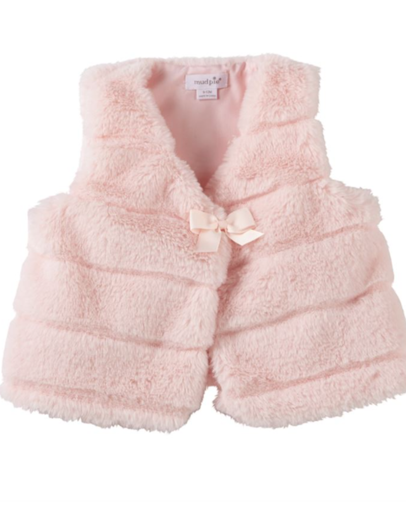 Infant Pink Fur Vest - 9-12 Months