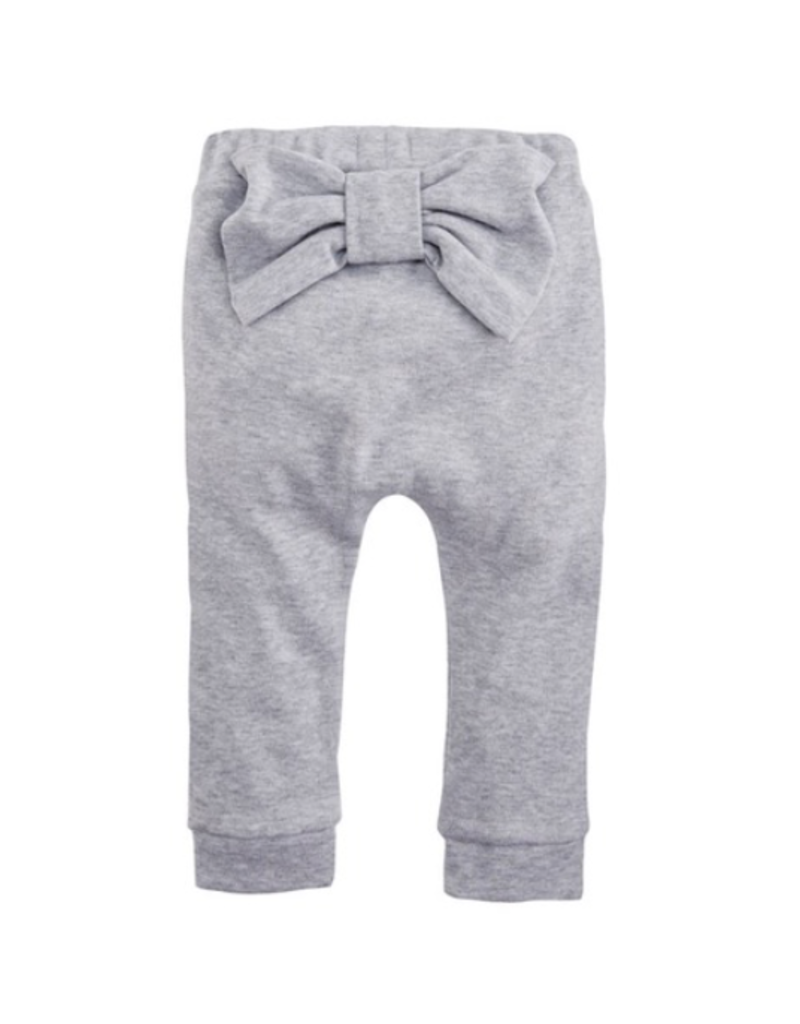 Gray Infant Bow Pants - 9-12 Months