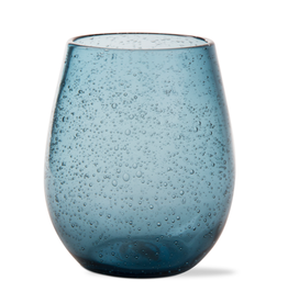 Bubble Glass Stemless Wine Glass - Midnight Blue