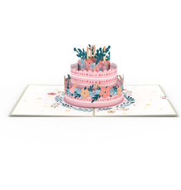 Lovepop Floral Birthday Cake Pop-up 3D Greeting Card