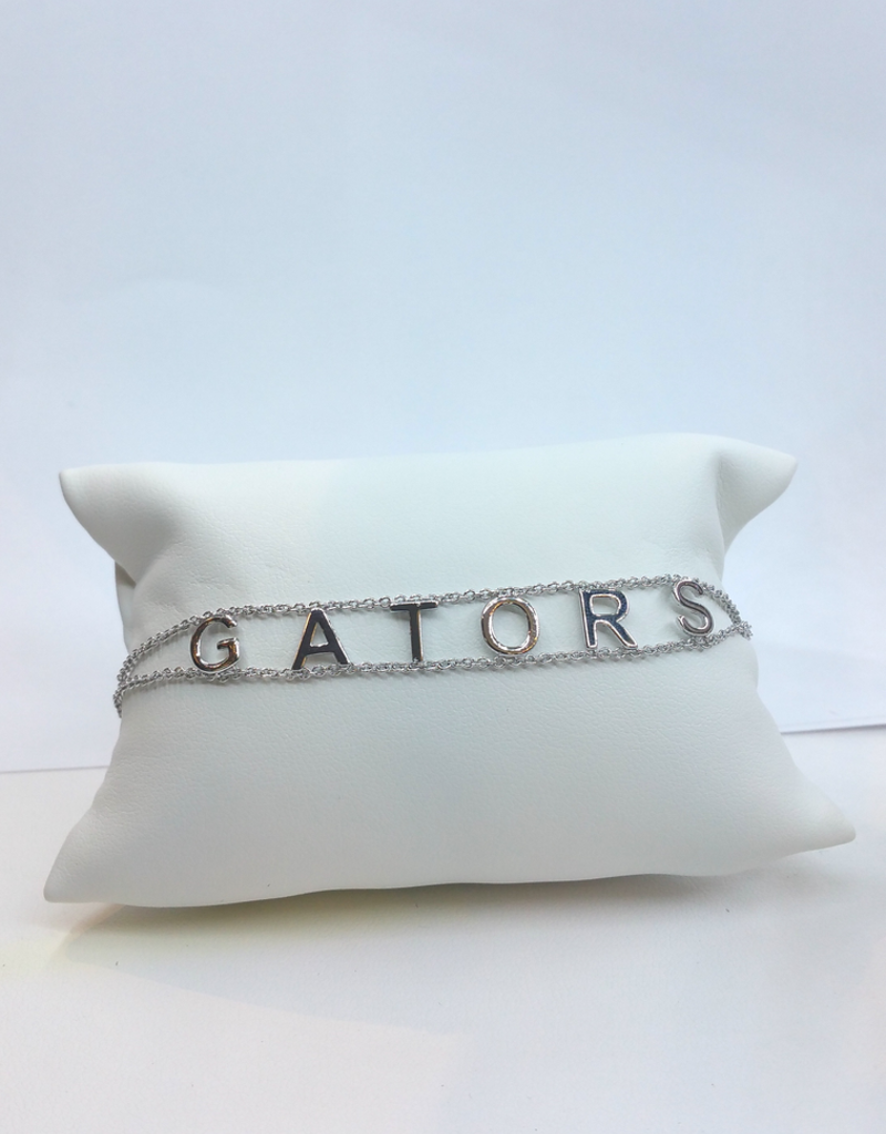 Gator Chain Bracelet - White Gold