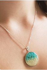 Dune Jewelry Marina Necklace - Gradient Crescent Beach & Turquoise