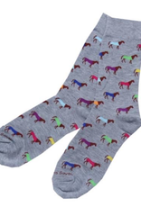 Multi Color Horses Socks - Kentucky Derby