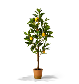 Faux Lemon Tree in Pot - 35”