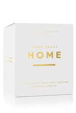 Katie Loxton Sentiment Candle - Home Sweet Home - White Orchid and Soft Cotton
