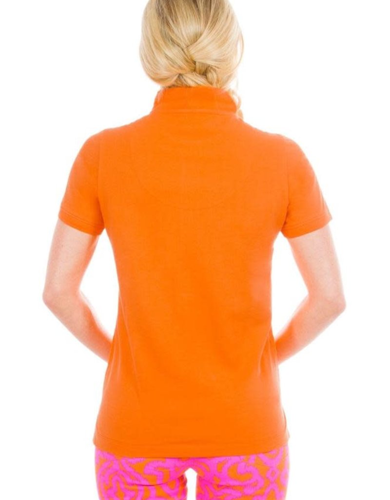 Gretchen Scott Designs GripeLess - Cotton Piqué Polo Shirt - Orange - Small