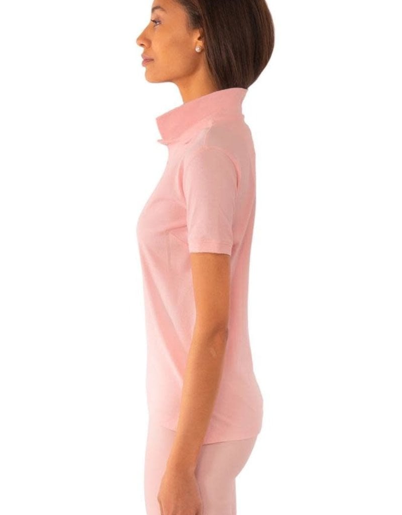 Gretchen Scott Designs GripeLess - Cotton Piqué Polo Shirt - Whisper Pink - Small