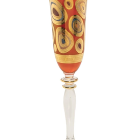 Vietri Regalia Champagne Glass - Orange