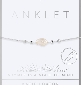 Katie Loxton Silver Pearl Anklet
