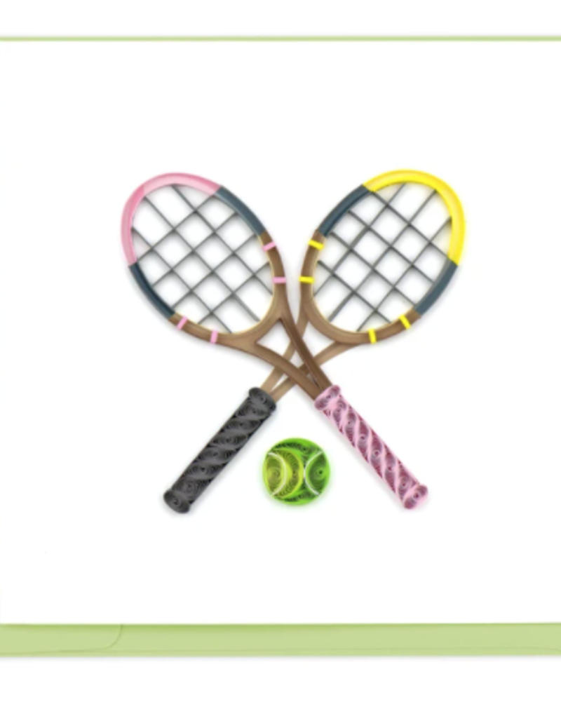 Tennis Rackets Quilling Card