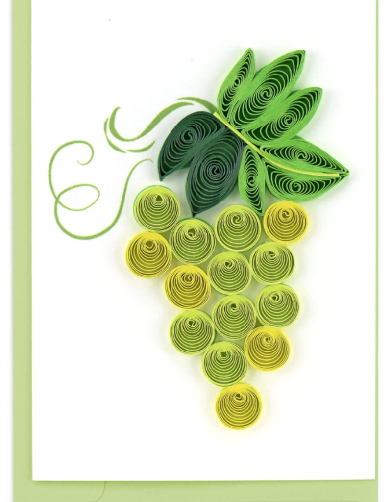 Green Grapes Quilling Gift Tag - Single