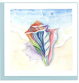 Rainbow Conch Shell Quilling Card
